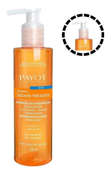 Sabonete Hidratante Facial Detox Vitamina C Payot 220ml+nf